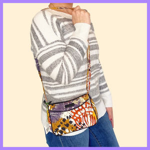 Vera Bradley Painted Feathers Quilted Little Crossbody Purse. New